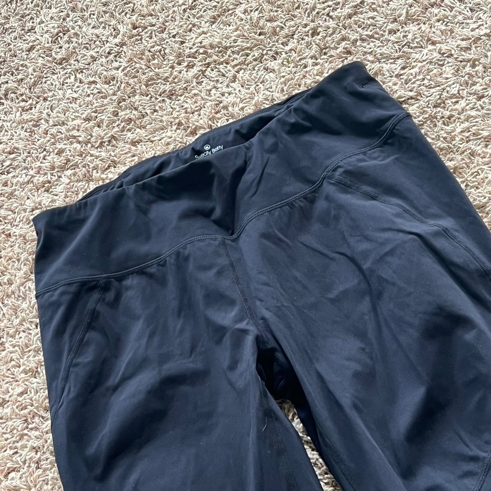 Sweaty‎ Betty Zero Gravity Running Leggings Black Cropped SB1383B Womens XL